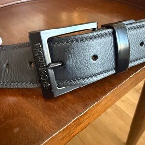 Columbia Black Leather Men's Belt